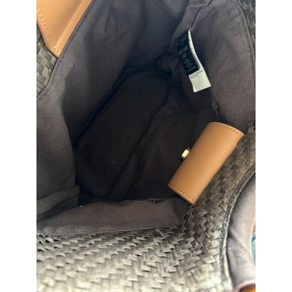 Banana Republic Woven Ring Handle Tote | Summer Straw Bag One Size - Picture 4 of 9